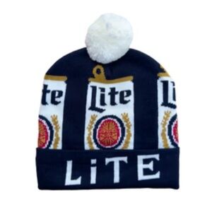NEW Mens Miller Lite Holiday Knit Beanie